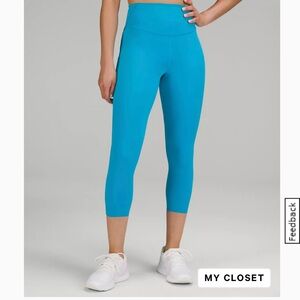 New! Lululemon base pace crop legging, Sz 6